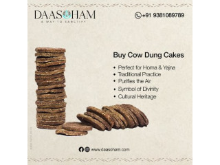 Cow dung cakes used for