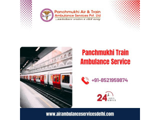 Pick Panchmukhi Train Ambulance Services in Kolkata with Medical Equipment