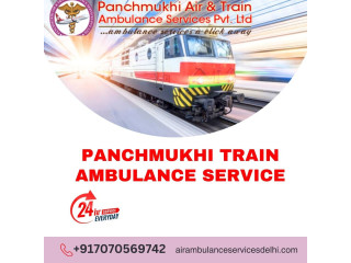 Take Panchmukhi Train Ambulance Service in Guwahati with Advanced Medical Machine