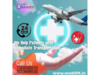 Use Medilift Air Ambulance from Patna with ICU Professional