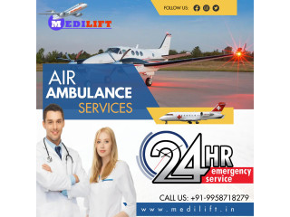 Medilift Air Ambulance in Kolkata with Life Care Support at the Best Price