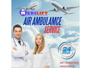Medilift Air Ambulance Services in Silchar with Complete Medical Solution