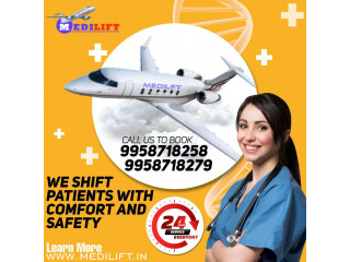Fully Comfortable Air Ambulance Services in Ranchi by Medilift