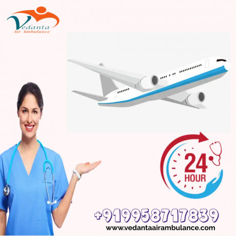 vedanta-air-ambulance-service-in-jaipur-with-numerous-medical-solutions-big-0