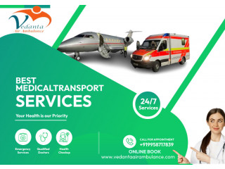Vedanta Air Ambulance Services in Jammu with All Medical Facilities