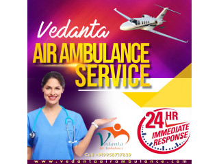 Vedanta Air Ambulance Service in Raipur with Quick Medical Care Team