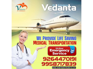 Vedanta Air Ambulance Service in Bangalore with All Modern Equipment