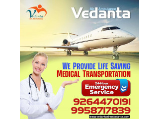 Emergency ICU Charter Air Ambulance Service in Allahabad by Vedanta