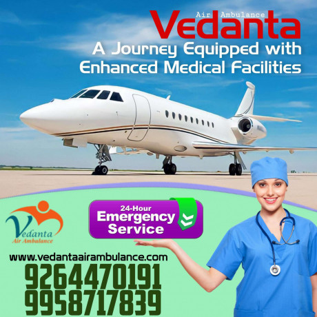 choose-vedanta-air-ambulance-service-in-varanasi-with-advanced-medical-attachments-big-0