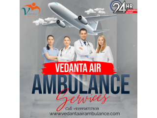 Vedanta Air Ambulance Services in Allahabad with Hi-Tech ICU Medical Facility