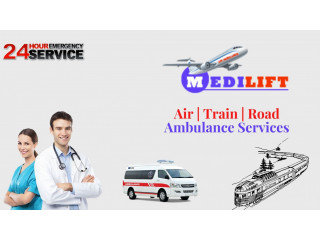 Book Medilift Train Ambulance in Guwahati with Monitoring Tools