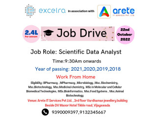 Excelra drive on scientific data analyst