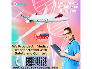 Use Superb ICU Charter Air Ambulance Service in Raipur by Medivic