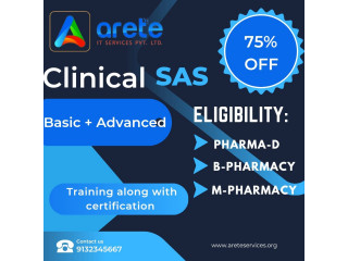 Clinical SAS training along with certification and placements.