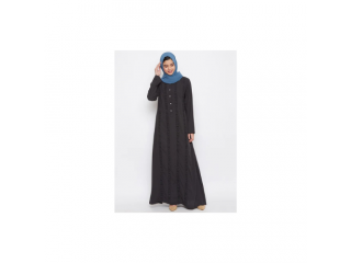 Nabia Women Black Printed Khimar Hijab