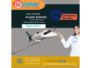 Medivic Aviation Air Ambulance Service in Gaya - 24*7 ICU Air Ambulance Service