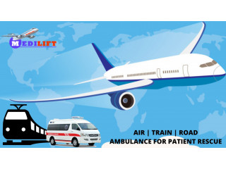 Use Air Ambulance Service in Patna by Medilift with Fully Sanitize for Proper Shifting