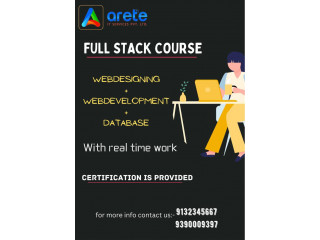 Fullstack course internship with certification