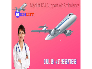 Get the ICU Emergency Air Ambulance Service in Mumbai with Upper-Grade Healthcare AID by Medilift