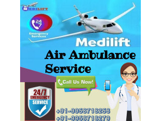 Hire the Safe Shifting Service Air Ambulance Service in Gorakhpur by Medilift at Anytime