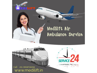 Choose Medilift ICU Air Ambulance Service in Kolkata with Bed to Bed Medical Facilities