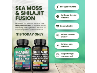 Boost your vitality with our Sea Moss & Shilajit Fusion!