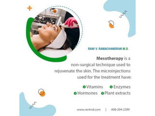 Mesotherapy is a technique that uses injections of vitamins, enzymes, hormones, and plant extracts to rejuvenate and tighten skin.