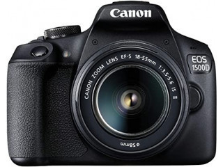 Canon EOS 1500D 24.1 Digital SLR Camera (Black) with EF S18-55 is II Lens