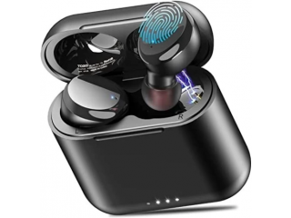 TOZO T6 True Wireless Earbuds Bluetooth Headphones Touch Control with Wireless Charging Case IPX8 Waterproof